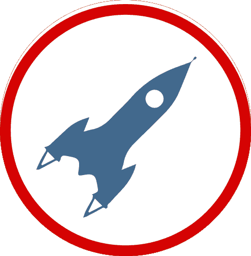Rocket ship logo